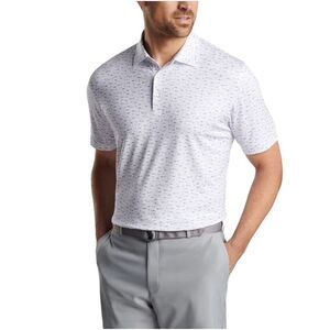 Peter Millar Cypress Performance Jersey Polo Mens XL White Golf Summer Comfort